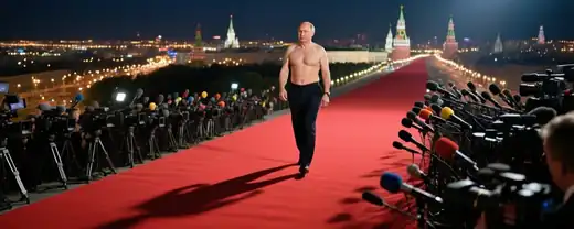Популярное кадровое мгновение: Владимир Путин снимает пиджак в аэропорту Шоуду